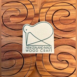 Vintage Rimu Wood Coaster Set